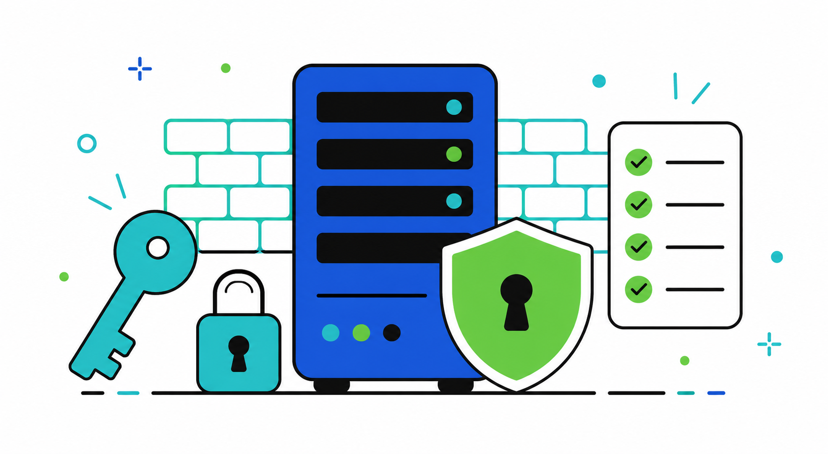 Ilustración de un VPS protegido